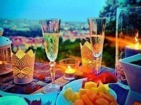 romantic dinner in Prague